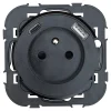Jacobsen Prise avec terre Espen noir à composer + 1xUSB-A + 1xUSB-C