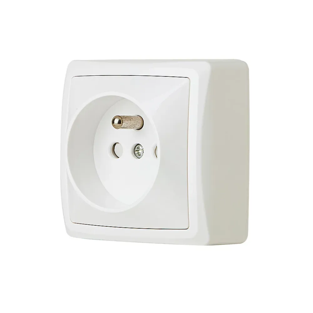 Jacobsen Prise avec terre monobloc en saillie Sigurd blanc complet