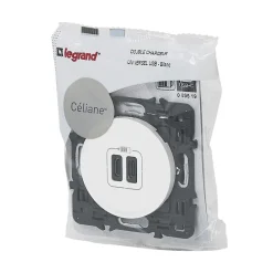 Legrand Prise Encastrable-Prise céliane double USB blanc