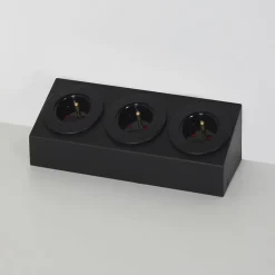 Cuisissimo Prise Encastrable-Prise cuisine BARRY - Bloc 3 prises Soft Touch noir