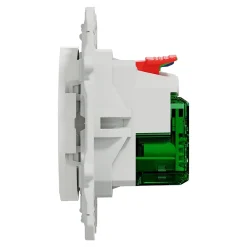 Schneider Electric Prise de courant avec terre affleurante + usb C 10.5W Odace blanc