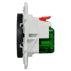 Schneider Electric Prise Encastrable-Prise de courant avec terre affleurante + usb C 10.5W Odace anthracite