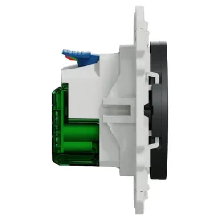 Schneider Electric Prise Encastrable-Prise de courant avec terre affleurante + usb C 10.5W Odace anthracite