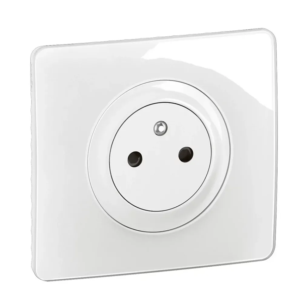 Legrand Prise de courant avec terre Céliane sans plaque blanc