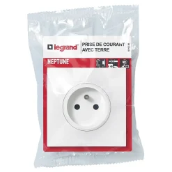 Legrand Prise Encastrable-Prise de courant avec terre Neptune 0 913 30 couleur blanc 16 A 250 V