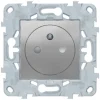 Schneider Electric Prise de courant 2 pôles + terre affleurante connexion rapide 16A Unica Déco aluminium