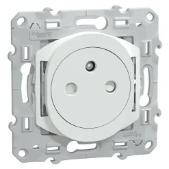 Schneider Electric Prise Encastrable-Prise de courant 2 pôles + terre affleurante 16A Ovalis blanc