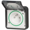 Schneider Electric Prise de courant 2 pôles + terre étanche complète encastrée Mureva Styl anthracite
