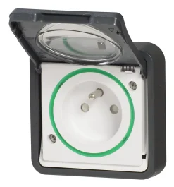 Schneider Electric Prise de courant 2 pôles + terre étanche complète encastrée Mureva Styl anthracite