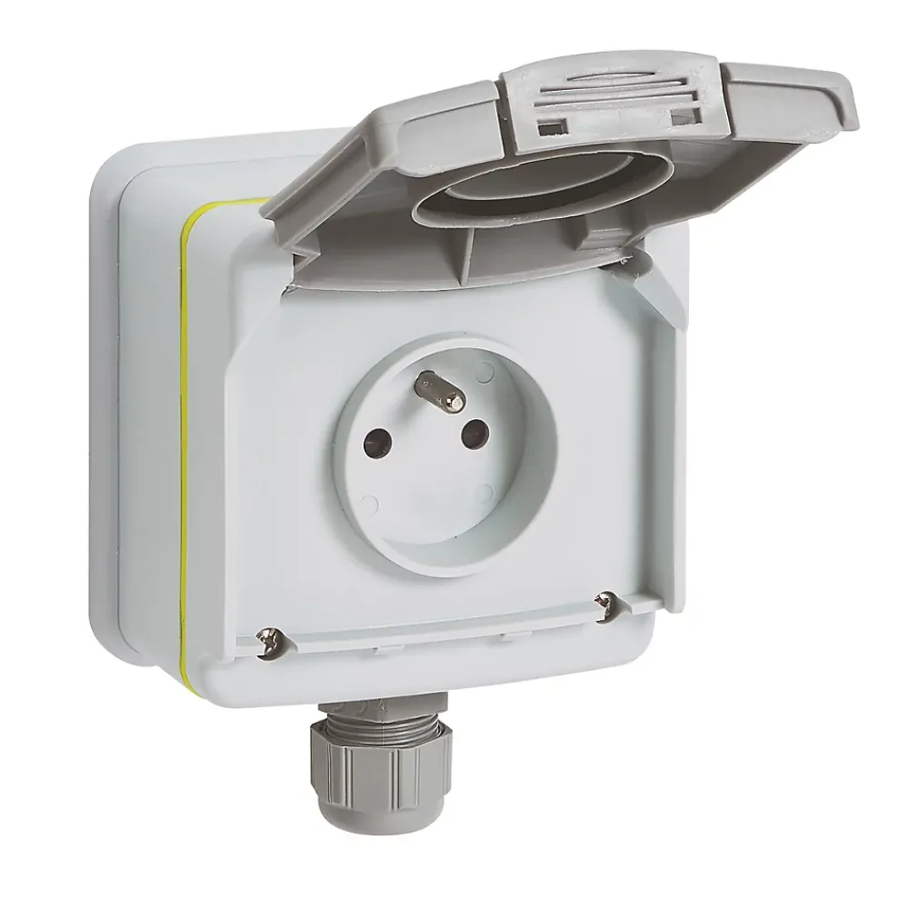 Legrand Borne Recharge Voiture Électrique|Transformateur, Convertisseur Et Chargeur Usb-Prise de courant étanche + disjoncteur Green'up pour véhicule électrique