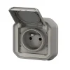 Legrand Prise de courant étanche à encastrer Plexo gris 16A, 250V - 070031L -