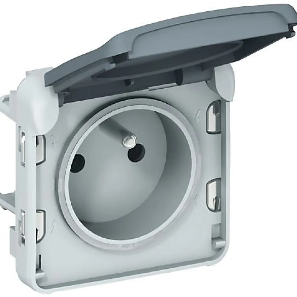 Legrand Interrupteur Étanche-Prise de courant étanche 2P+T PLEXO composable - - 069551