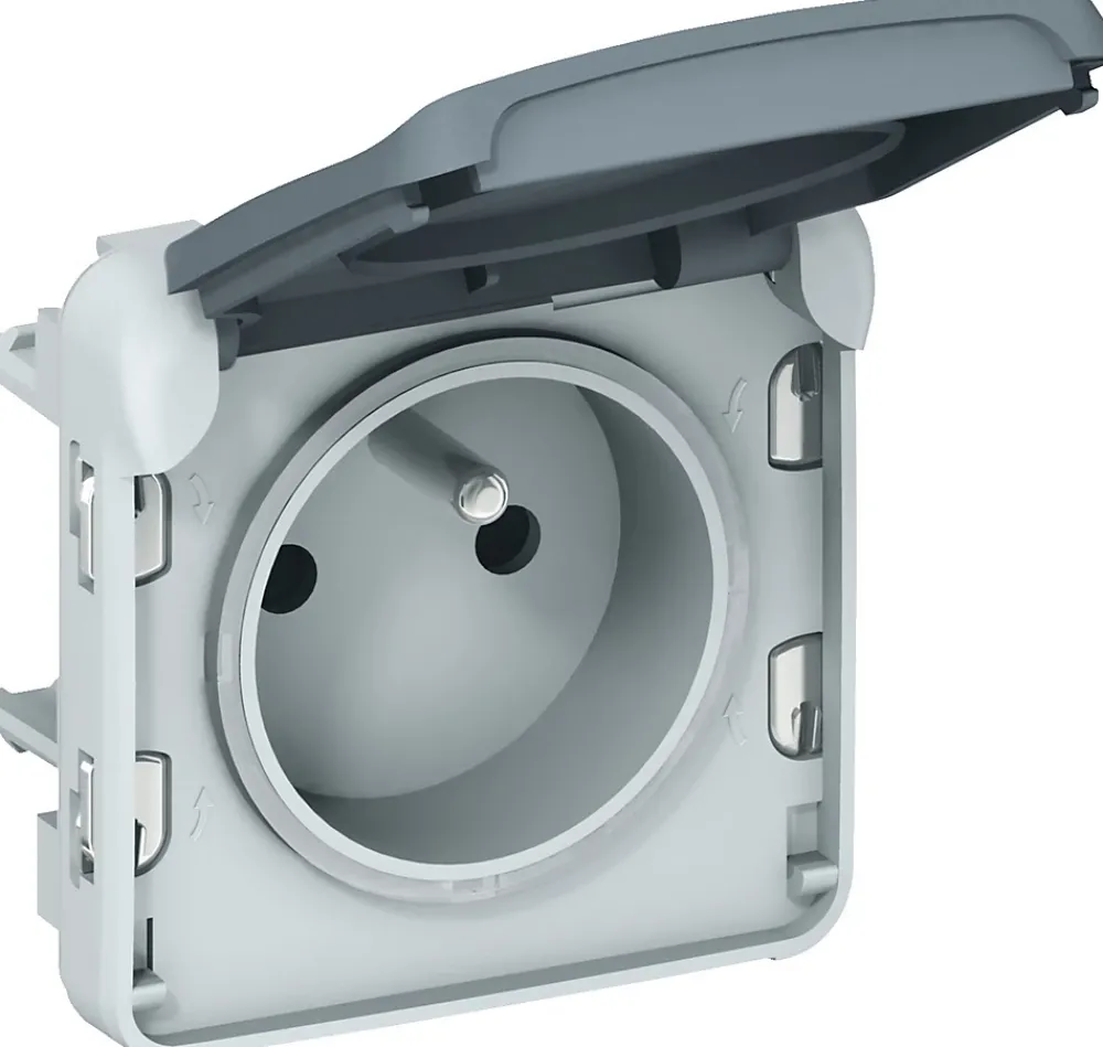 Legrand Interrupteur Étanche-Prise de courant étanche 2P+T PLEXO composable - - 069551