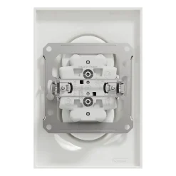Schneider Electric Prise double avec terre complète Odace blanc