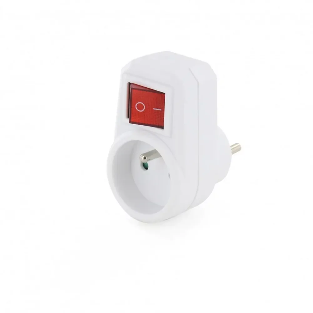 Chacon Prise En Saillie-Prise Easy Switch On/Off 16A 3500W Blanc -