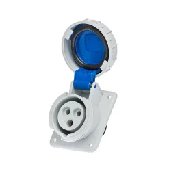 Ide Interrupteur Étanche-Prise Monophasé 16a 2p+t - Encastrable Sur Coffret - étanche Ip67 -