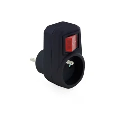 Chacon Prise Étanche-Prise On/Off - Easy Switch - Noir -
