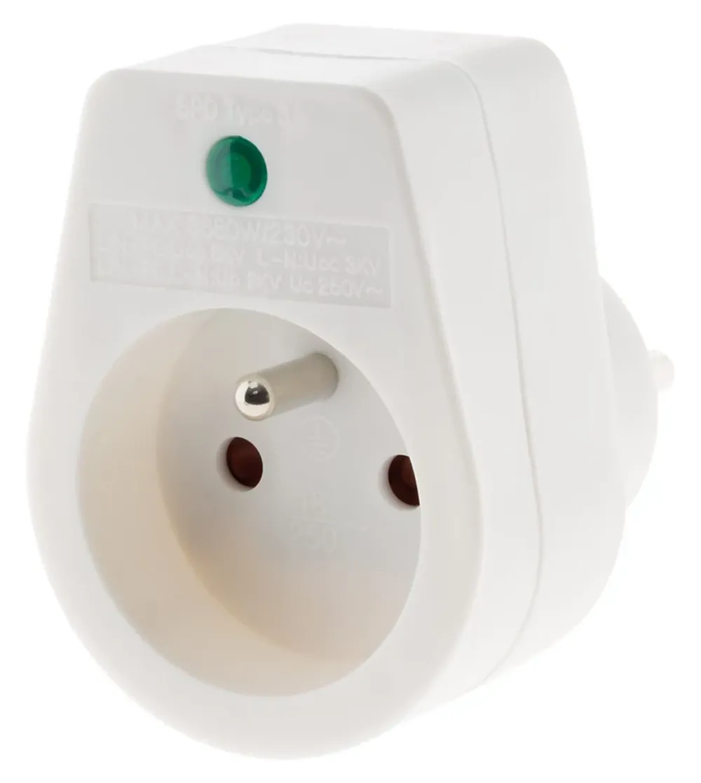 Zenitech Multiprise-Prise parafoudre simple 2P+T -