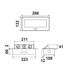 Cuisissimo Prise plan de travail NOXEN - Bloc 2 prises + 1 USB-A + 1 USB-C rétractable noir