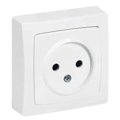 Legrand Prise 2 pôles sans terre en saillie blanc