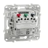 Schneider Electric Prise 2 pôles + terre affleurante connexion rapide Odace anthracite