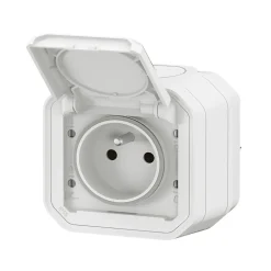 Legrand Prise Étanche-Prise 2 pôles+terre Plexo blanc