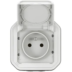 Legrand Prise Étanche-Prise 2 pôles+terre Plexo blanc