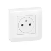 Legrand Prise 2 pôles + terre à vis Mosaïc blanc