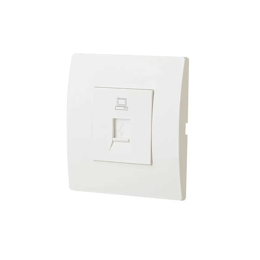 Prise Encastrable-Prise RJ45 encastrable blanc complet