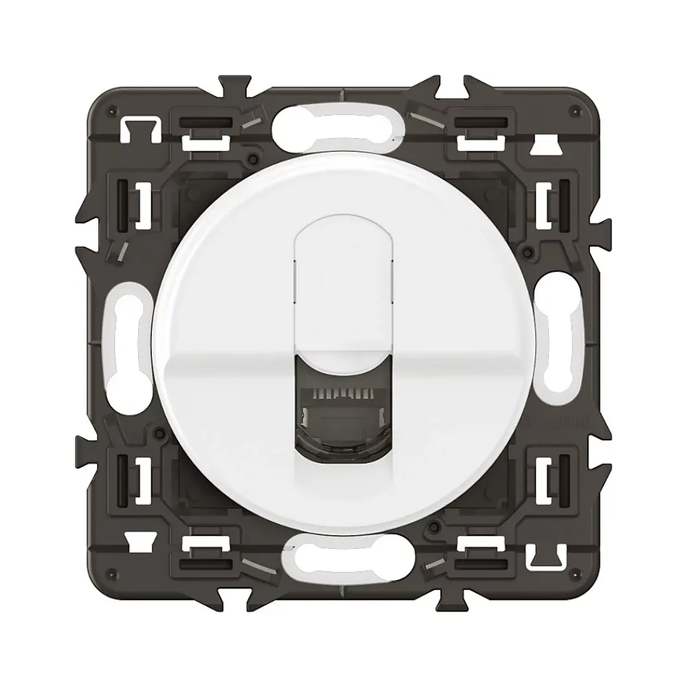 Legrand Prise Encastrable-Prise RJ45 Céliane téléphone et informatique FTP catégorie 6 blanc