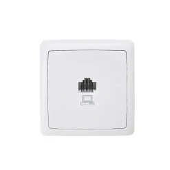 Jacobsen Prise En Saillie-Prise RJ45 monobloc en saillie Sigurd blanc complet