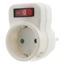 Zenitech Prise Schuko 16A + interrupteur - Blanc -