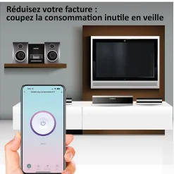 Kyf 4 Prises encastrées 3000W & Ports USB-A + USB-C Wifi + Suivi de consommation