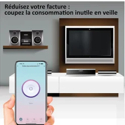 Kyf Commande De L'Éclairage-2 Prises encastrées 3000W Wifi + Suivi de consommation