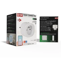 Kyf Commande De L'Éclairage-3 Prises intérieures 3680W connectées Wifi+ 3 Interrupteurs ON/OFF