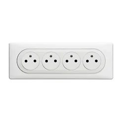 Legrand 4 prises 2 pôles+terre Céliane blanc