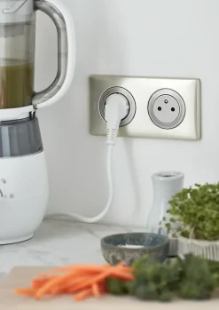 Legrand 2 prises 2 P+T pré-câblées Céliane titane