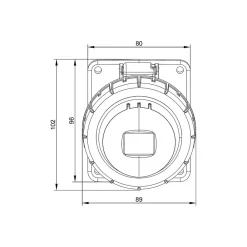 Ide Interrupteur Étanche-Prise Triphasé 32a 3p+t - 4 Broches - Encastrable Sur Coffret - étanche Ip67 -