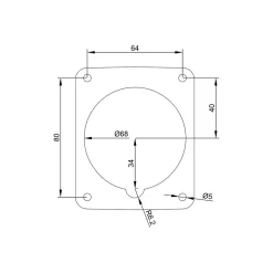 Ide Interrupteur Étanche-Prise Triphasé 32a 3p+t - 4 Broches - Encastrable Sur Coffret - étanche Ip67 -