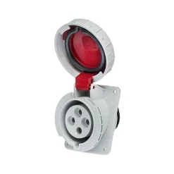 Ide Interrupteur Étanche-Prise Triphasé 32a 3p+t - 4 Broches - Encastrable Sur Coffret - étanche Ip67 -