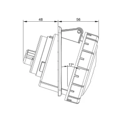 Ide Prise Tétrapolaire 32a 3p+n+t - 5 Broches - Encastrable Sur Coffret - étanche Ip67 -