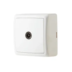 Jacobsen Prise En Saillie-Prise TV monobloc en saillie Sigurd blanc complet