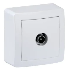 Schneider Electric Prise TV simple complète saillie Alréa blanc