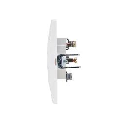 Prise TV simple encastrable blanc complet