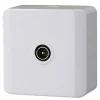Prise En Saillie-Prise TV simple en plastique blanc brillant
