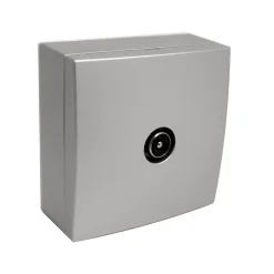 Prise En Saillie-Prise TV simple Grise BEL'VUE 130471