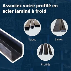 Comment Fer Profilé acier en U 20x40x20 ep 2 mm, 0.5 mètre -