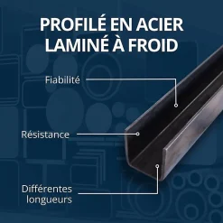 Comment Fer Profilé acier en U 20x40x20 ep 2 mm, 0.5 mètre -