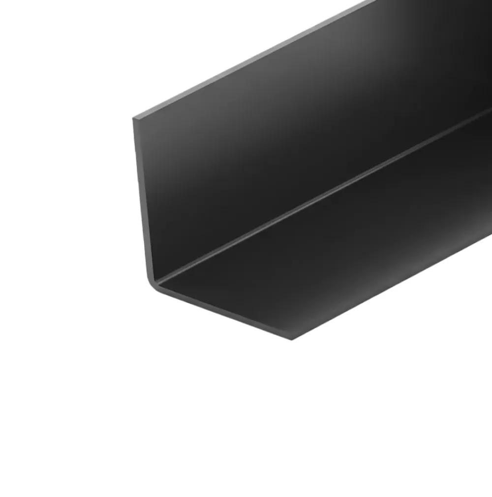 CQFD Profilé en U PVC noir 10 x 12 mm, L. 2 m