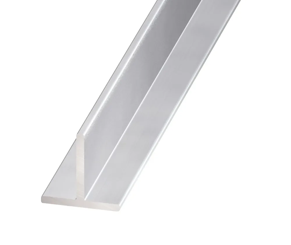 Profilé T aluminium anodisé incolore 15 x 15 mm, 1 m